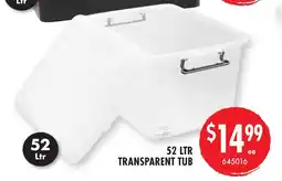 Red Dot 52 ltr transparent tub offer