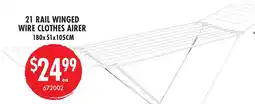 Red Dot 21 rail winged wire clothes airer offer