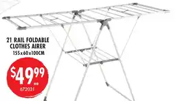 Red Dot 21 rail foldable clothes airer offer