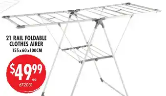 Red Dot 21 rail foldable clothes airer offer