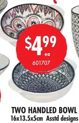 Red Dot Two handled bowl offer