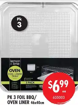 Red Dot Pk 3 foil bbq oven liner offer
