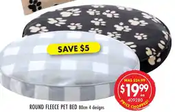 Red Dot Round fleece pet bed offer