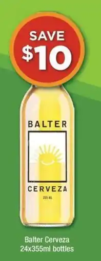 Bottler Balter cerveza offer