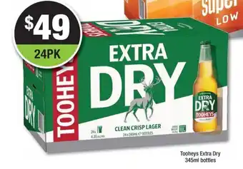 Bottler Tooheys extra dry offer