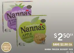 Adelaide's finest Nanna frozen dessert pies offer