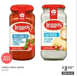 Adelaide's finest Leggo's pasta sauces offer