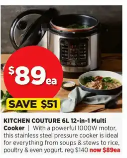 Spotlight KITCHEN COUTURE 6L 12-in-1 Multi Cooker | offer