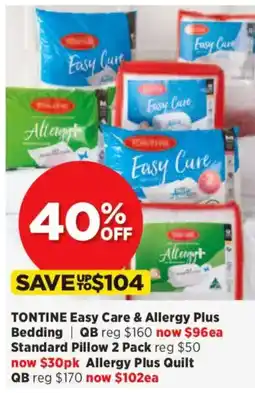 Spotlight TONTINE Easy Care & Allergy Plus Bedding QB offer
