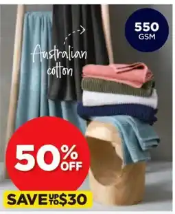 Spotlight DRI GLO Avalon Australian Cotton Towel Range Hand Towel offer