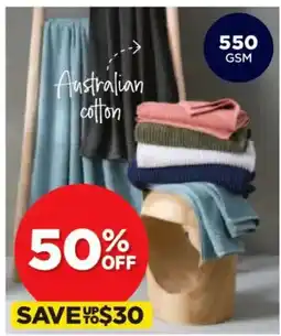 Spotlight DRI GLO Avalon Australian Cotton Towel Range Bath Mat offer