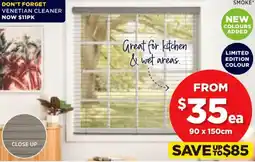 Spotlight ALL 50mm Faux Wood Venetian Blinds 50mm Smoke Blade offer
