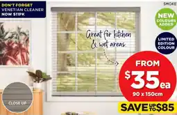 Spotlight ALL 50mm Faux Wood Venetian Blinds 50mm Smoke Blade offer
