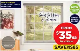 Spotlight ALL 50mm Faux Wood Venetian Blinds 50mm Smoke Blade offer