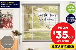 Spotlight ALL 50mm Faux Wood Venetian Blinds 50mm Smoke Blade offer