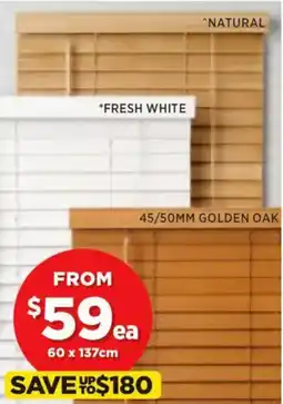 Spotlight 50mm Timber Venetian Blinds offer