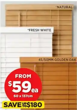Spotlight 50mm Timber Venetian Blinds offer