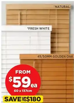 Spotlight 50mm Timber Venetian Blinds offer