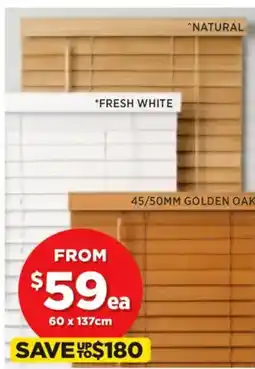 Spotlight 50mm Timber Venetian Blinds offer