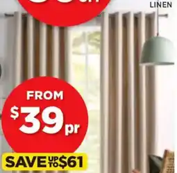 Spotlight TURNER Thermal Lined Eyelet & Pencil Pleat Curtains offer