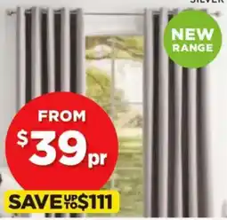 Spotlight NEW HARRIS Blockout Eyelet Curtains 160cm Drop offer