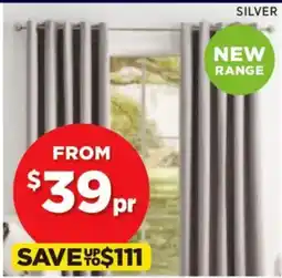 Spotlight NEW HARRIS Blockout Eyelet Curtains 160cm Drop offer