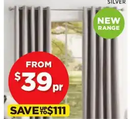 Spotlight NEW HARRIS Blockout Eyelet Curtains 160cm Drop offer