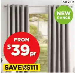 Spotlight NEW HARRIS Blockout Eyelet Curtains 223cm Drop offer