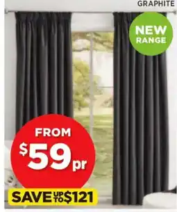 Spotlight NEW HARRIS Blockout Pencil Pleat Curtains offer