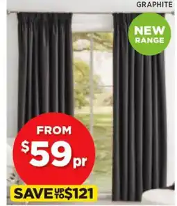 Spotlight NEW HARRIS Blockout Pencil Pleat Curtains offer