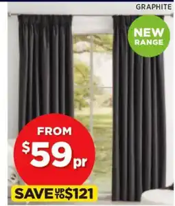 Spotlight NEW HARRIS Blockout Pencil Pleat Curtains offer