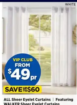 Spotlight ALL Sheer Eyelet Curtains | Featuring WALKER Sheer Eyelet Curtains offer
