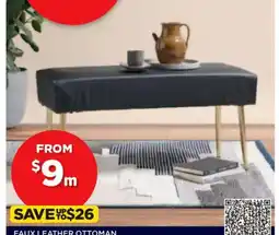 Spotlight FAUX LEATHER OTTOMAN offer