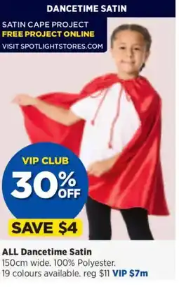 Spotlight ALL Dancetime Satin offer