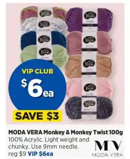Spotlight MODA VERA Monkey & Monkey Twist offer