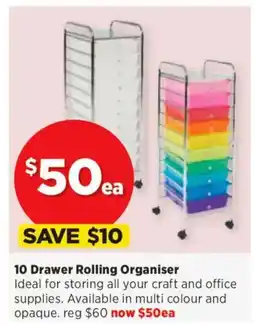 Spotlight 10 Drawer Rolling Organiser offer