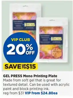Spotlight GEL PRESS Mono Printing Plate offer