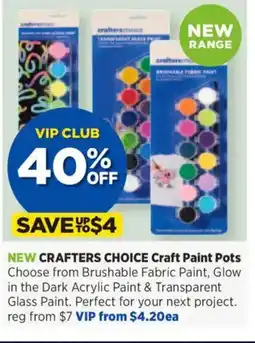 Spotlight CRAFTERS CHOICE Craft Paint Pots offer