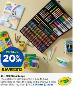 Spotlight ALL CRAYOLA Range offer