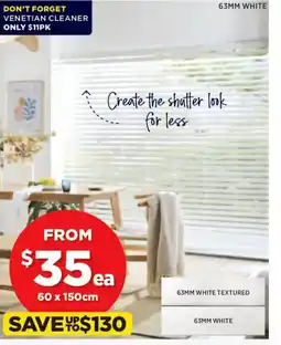 Spotlight ALL 63mm Faux Wood Venetian Blinds | Featuring 63mm White offer