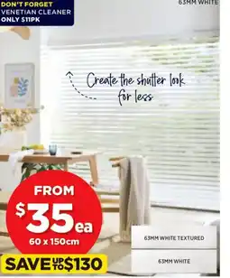 Spotlight ALL 63mm Faux Wood Venetian Blinds | Featuring 63mm White offer