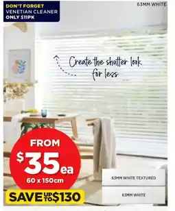 Spotlight ALL 63mm Faux Wood Venetian Blinds | Featuring 63mm White offer