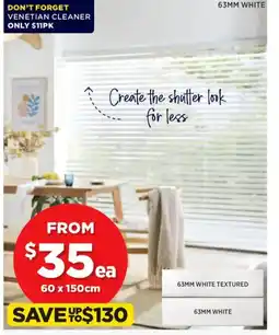 Spotlight ALL 63mm Faux Wood Venetian Blinds | Featuring 63mm White offer