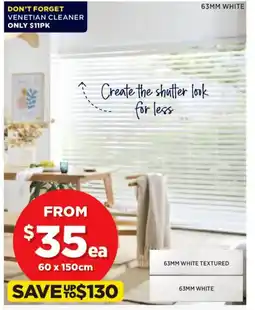 Spotlight ALL 63mm Faux Wood Venetian Blinds | Featuring 63mm White offer