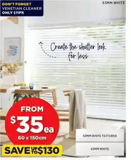 Spotlight ALL 63mm Faux Wood Venetian Blinds | Featuring 63mm White offer
