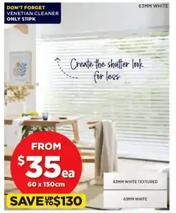 Spotlight ALL 63mm Faux Wood Venetian Blinds | Featuring 63mm White offer