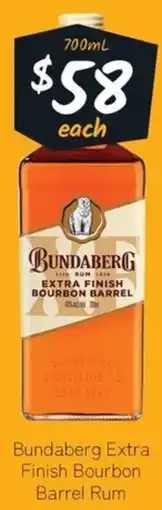 Cellarbrations Bundaberg Extra Finish Bourbon Barrel Rum offer