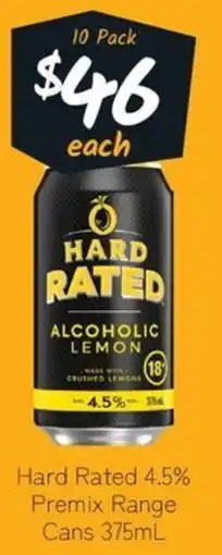 Cellarbrations Hard Rated 4.5% Premix Range Cans offer