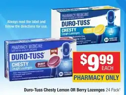 Direct Chemist Outlet Duro-Tuss Chesty Lemon OR Berry Lozenges offer