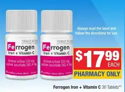 Direct Chemist Outlet Ferrogen Iron + Vitamin C offer
